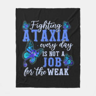 Ataxia Awareness Peace Love Hope We Draag Blue T-S Fleece Deken