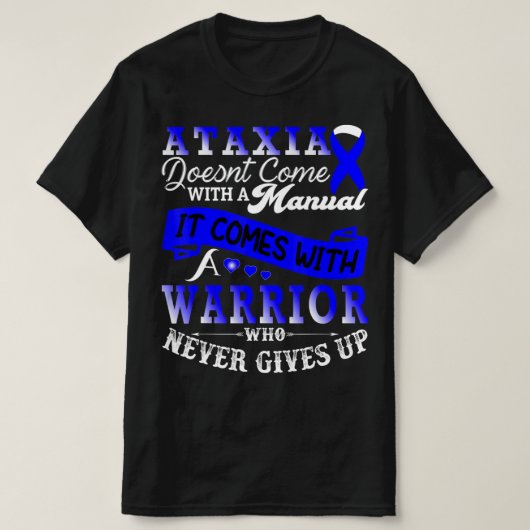 Ataxia Awareness Warrior Family Support T-Shirt34 T-shirt (Design voorkant)