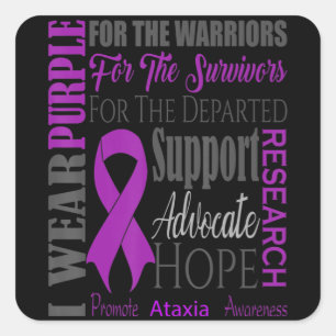 Ataxia Neurologische Ziektegevoeligheid voor Warri Vierkante Sticker