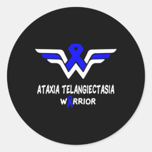 Ataxia Telangiectasia Bewustzijn Warrior Ondersteu Ronde Sticker