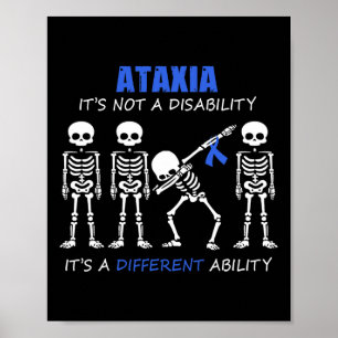 Ataxie Het Is Geen Handicap Dabbing Skelet Poster