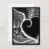 ATC zwart hart Briefkaart (Voorkant / Achterkant)