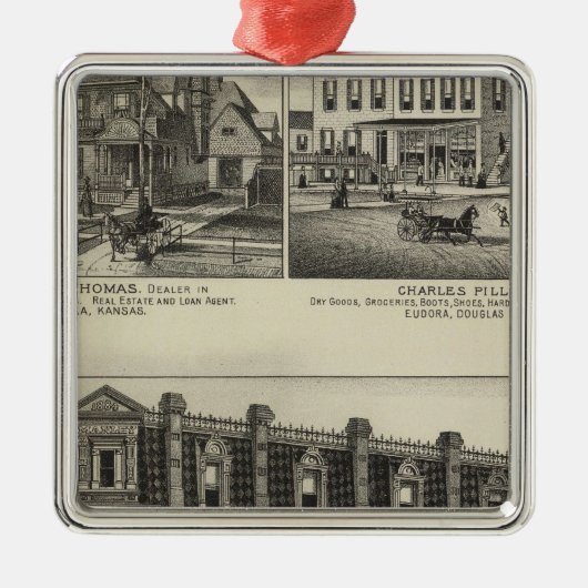 Atchison, Kansas Metalen Ornament (Voorkant)