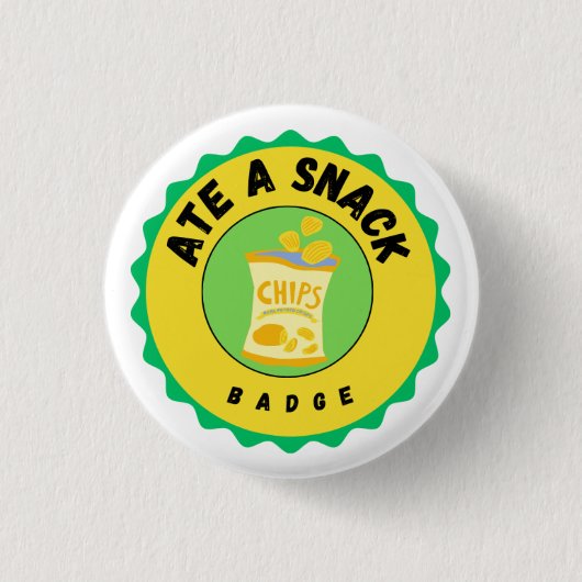 Ate a Snack badge Ronde Button 3,2 Cm (Voorkant)
