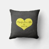 Ate, bu et s'est marié FAUX Chalkboard Coussin (Verso)