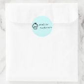 atelier champignon Logo Stickers ronds (Sac)