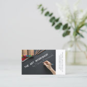 Atelier d'art Carte de visite artiste blanc (Debout devant)