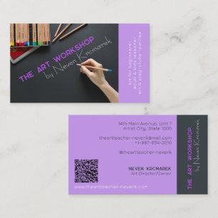 Atelier d'art Carte de visite artiste violet