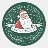 Atelier de Étiquette de cadeaux Retro Père Noël Pô (Devant)