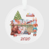 Atelier de Père Noël amusant 2020 Covid Visage Mas (dos)