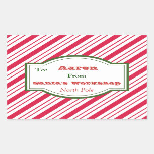 Atelier de Père Noël personnalisé Stickers étiquet