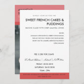 ATELIER DE PHOTO ROUGE MODERNE INVITATION MODÈLE (Devant / Derrière)