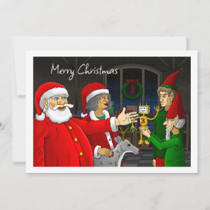 Atelier du Père Noël Carte de Noël