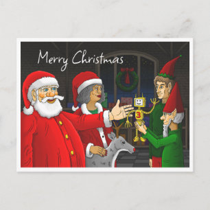 Atelier du Père Noël Carte de Noël