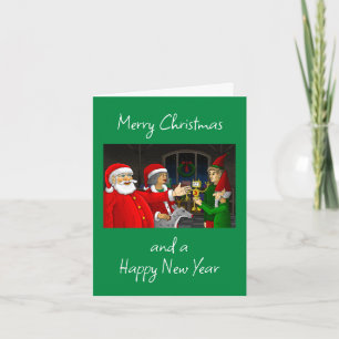 Atelier du Père Noël Carte de Noël