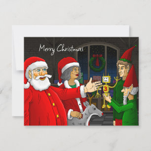 Atelier du Père Noël Carte de Noël