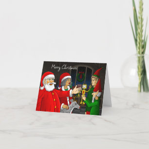 Atelier du Père Noël Carte de Noël