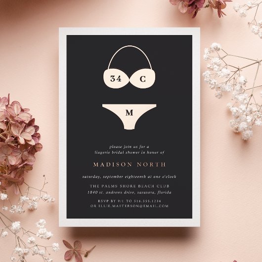 Atelier Lingerie Fête des mariées Foil Invitation