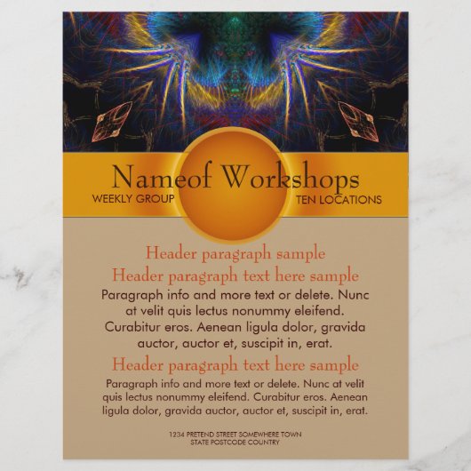 Ateliers Fête Événements Imaginaire Art flyer modè (Devant)