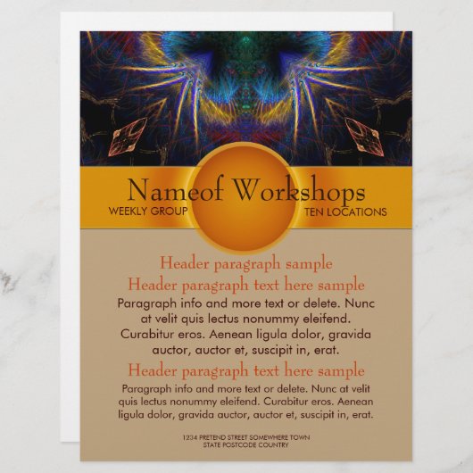 Ateliers Fête Événements Imaginaire Art flyer modè (Devant / Derrière)