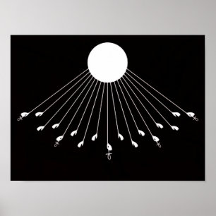 Aten Gods ware symbool muurkunst Poster