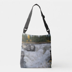 Athabasca Falls Herfstbos Waterval Crossbody Tas