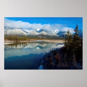 Athabasca-rivier, Jasper National Park, Alberta Poster
