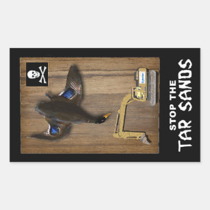 Athabasca Tar Sands Duck Mount Rechthoekige Sticker