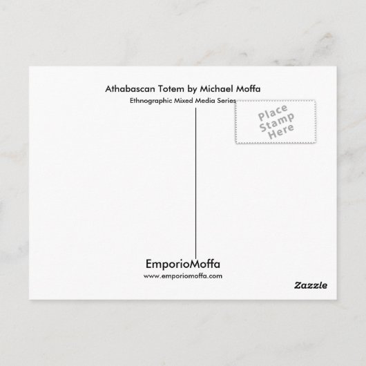 Athabascan Totem van Michael Moffa Briefkaart (Achterkant)