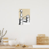 Athanor Alchemy Furnace en Alembic Flask Poster (Keuken)