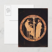 Atheense rode figuur kylix die Aegeus afschildert Briefkaart (Voorkant / Achterkant)