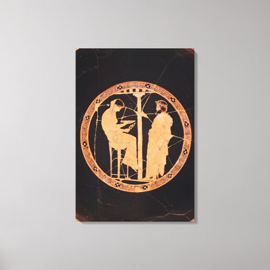 Atheense rode figuur kylix die Aegeus afschildert Canvas Afdruk (Voorkant)