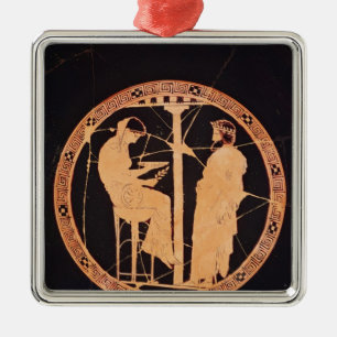 Atheense rode figuur kylix die Aegeus afschildert Metalen Ornament