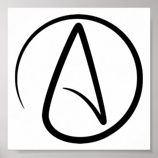 Atheism Symbol - Atheist Sign Poster