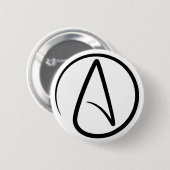 Atheism Symbol - Atheist Sign Ronde Button 5,7 Cm (Voorkant /achterkant)
