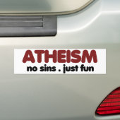 Atheïsme Bumpersticker (Op auto)