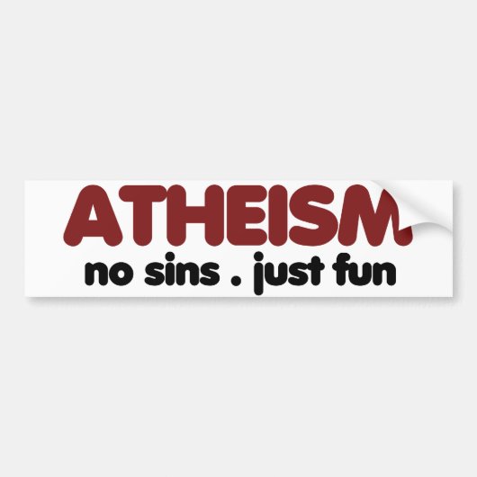 Atheïsme Bumpersticker (Voorkant)