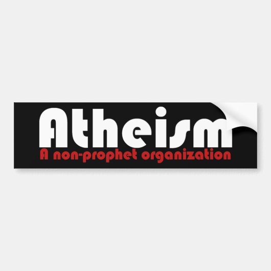 Atheïsme Bumpersticker (Voorkant)