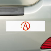 Atheïsme Symbool Bumpersticker (Op auto)