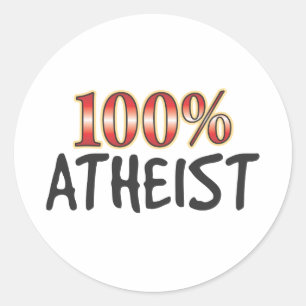 Atheïst 100 procent ronde sticker