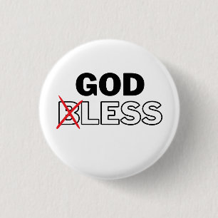 Atheïst Anti Religie "Goddeloos" Ronde Button 3,2 Cm