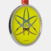 Atheïst Atom Ornament Round (Rechts)