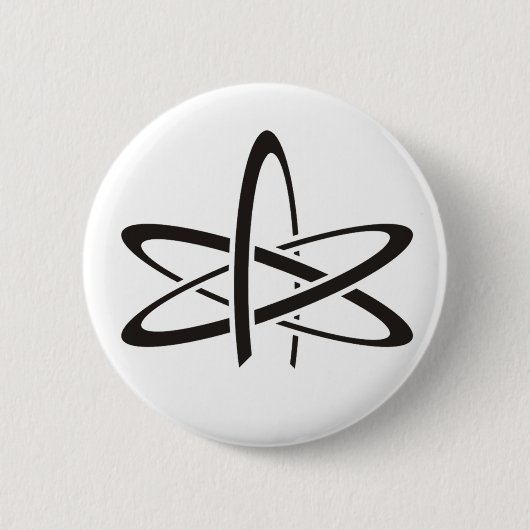 Atheïst Atom Ronde Button 5,7 Cm (Voorkant)