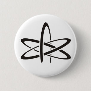 Atheïst Atom Ronde Button 5,7 Cm