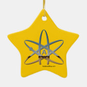 Atheïst Atom Star Ornament (Achterkant)