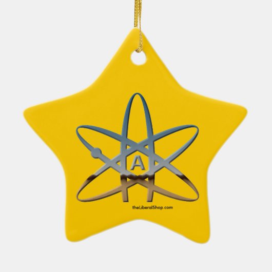 Atheïst Atom Star Ornament (Achterkant)