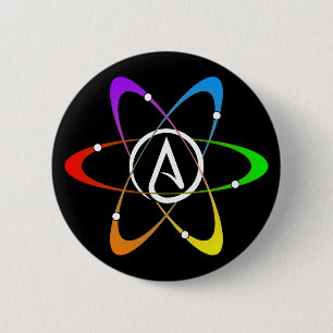Atheïst Atom-symbool Ronde Button 5,7 Cm
