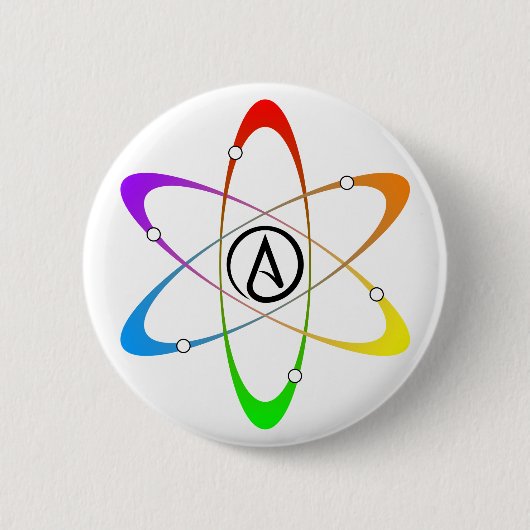 Atheïst Atom-symbool Ronde Button 5,7 Cm (Voorkant)