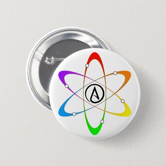 Atheïst Atom-symbool Ronde Button 5,7 Cm (Voorkant /achterkant)