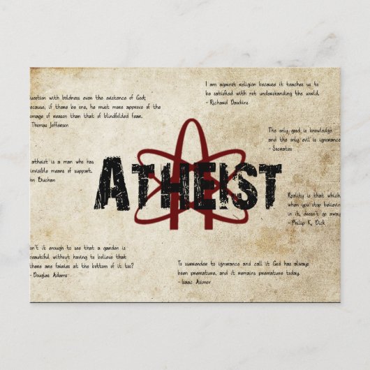 Atheïst Briefkaart (Voorkant)